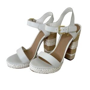 Aldo huglag white sandals heels size 8.5